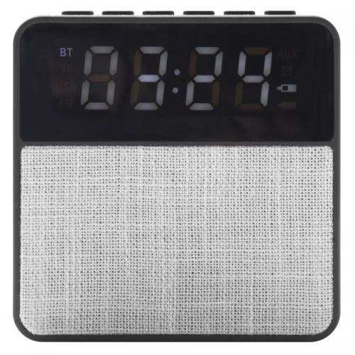 Parlante Bluetooth con Reloj y Radio con logo