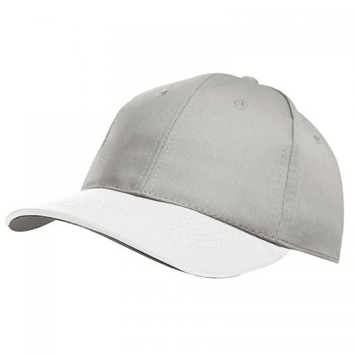 Gorro de 6 gajos con Visera blanca