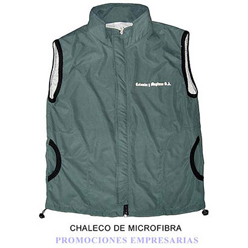 Chalecos en tela Microfibra con logo